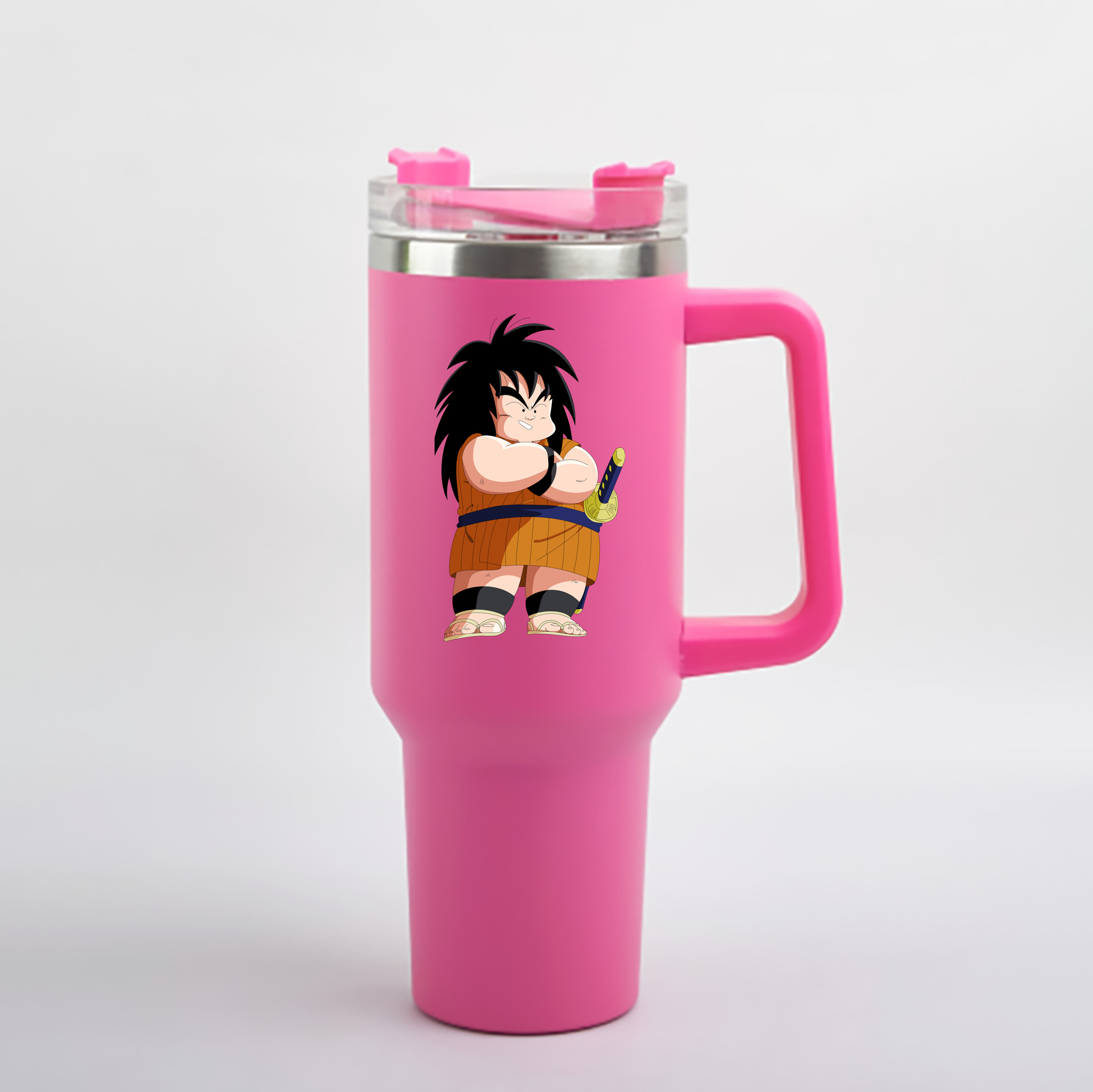 （画像用） ドラゴンボール やじろべえ DRAGON BALL Yajirobe 1200mL車用タンブラー - クリスタルステッカー（プラスチックストロー付き）